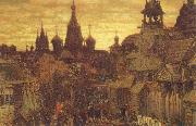 unknow artist The Old Moscow a street in Kitai-Gorod in the 17th century oil painting on canvas